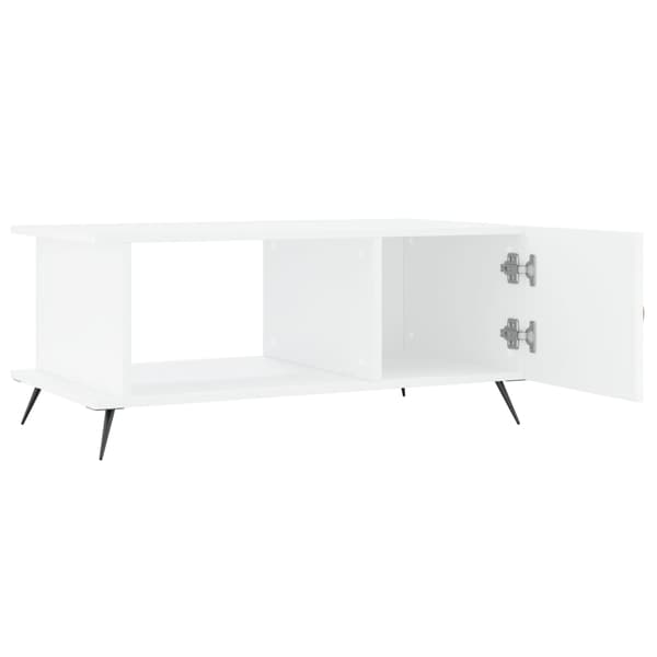 Soffbord vit 90x50x40 cm konstruerat trä