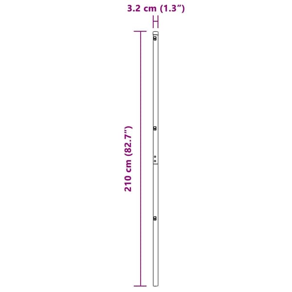 Inbäddad staketpost 52 pcs Grön Pulverlackerat stål