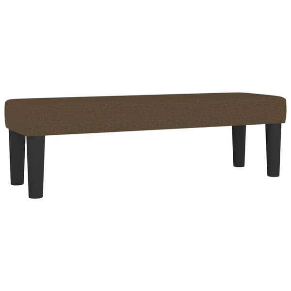 Ramsäng med madrass mörkbrun 140x190 cm tyg