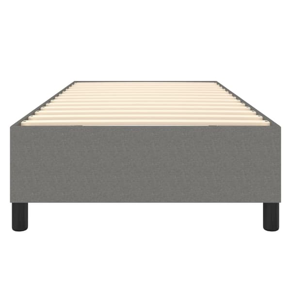 Boxspring-sängram mörkgrå 100x200 cm tyg