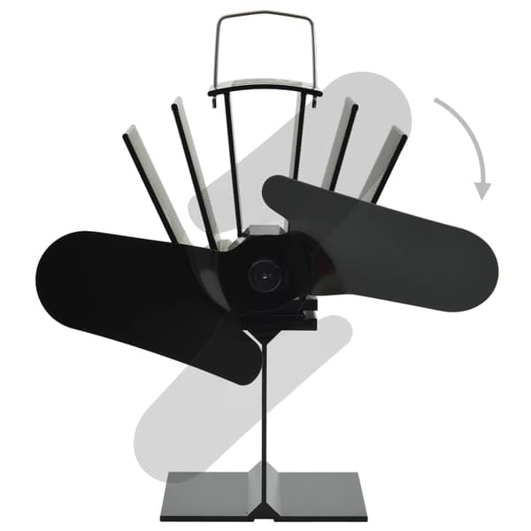 Kaminfläkt 2 blad svart