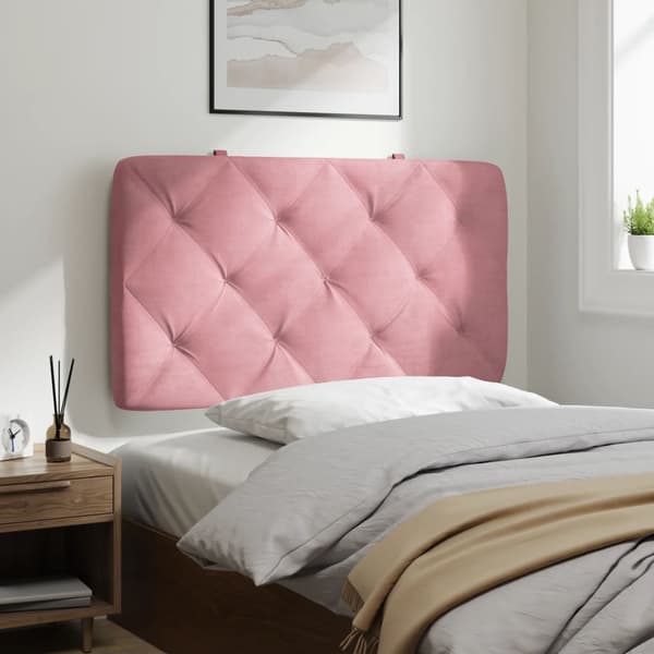 Headboard Cushion Pink 80 cm Velvet