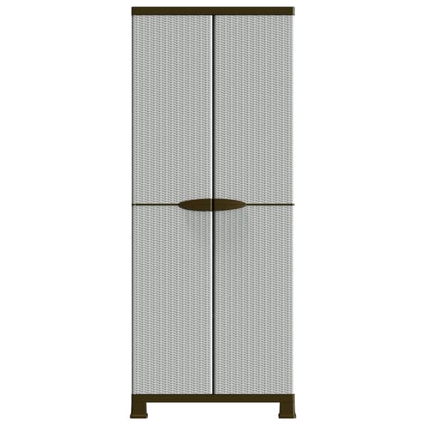 Plastskåp 68x39x171,5 cm rottingutseende
