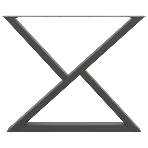 Matbordsben 2 st antracit 90x(72-73,3) cm stål