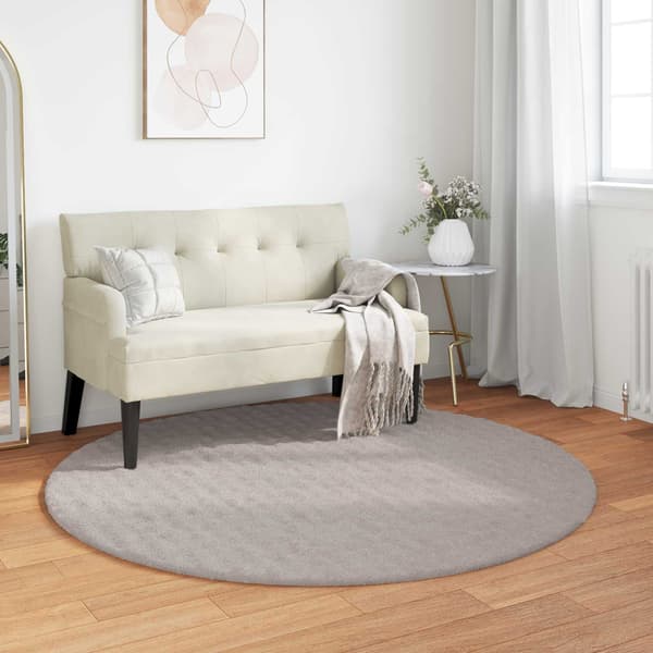 Områdesmattor Rund SIROLO Sand Ø 200 CM Polyester