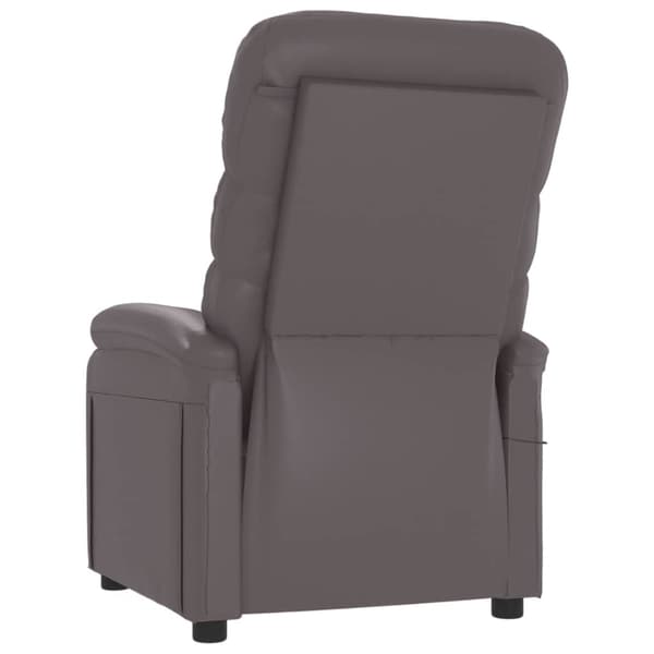 Massagefåtölj grå konstläder