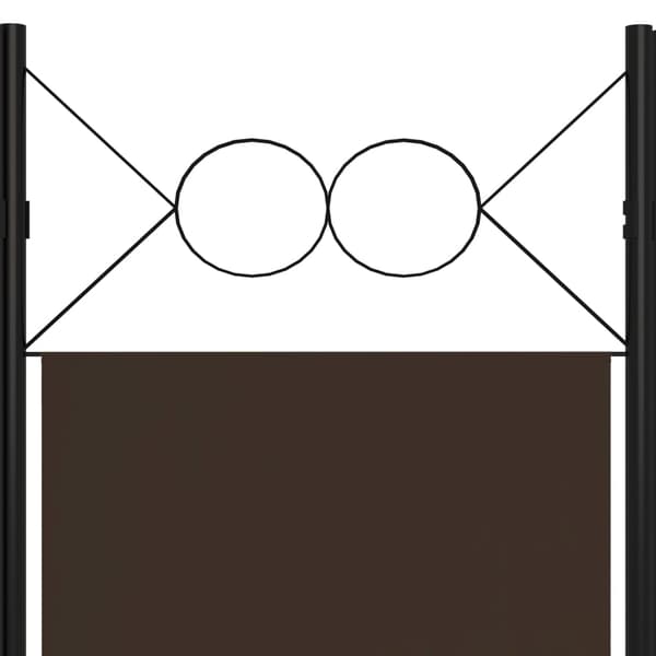 Rumsavdelare 5 paneler brun 200x180 cm