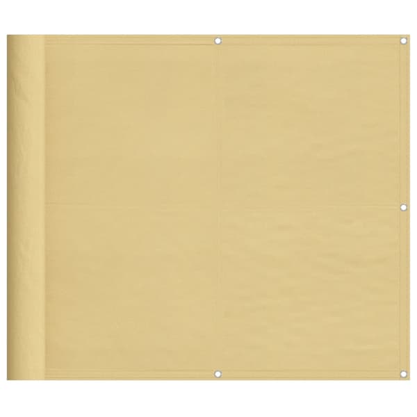 Balkongskärm sand 90x300 cm 100% polyester oxford