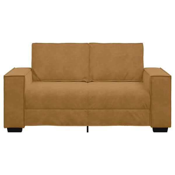 2-sitssoffa brun 160x78x84 cm sammet