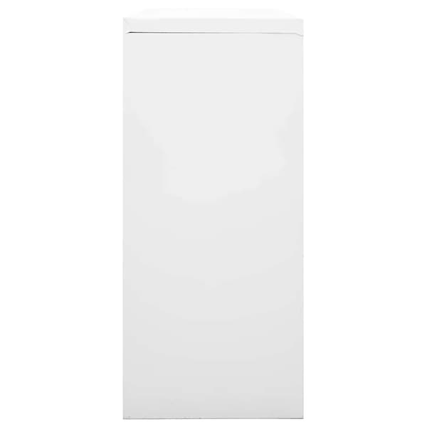 Dokumentskåp med skjutdörr grå 90x40x90 cm stål