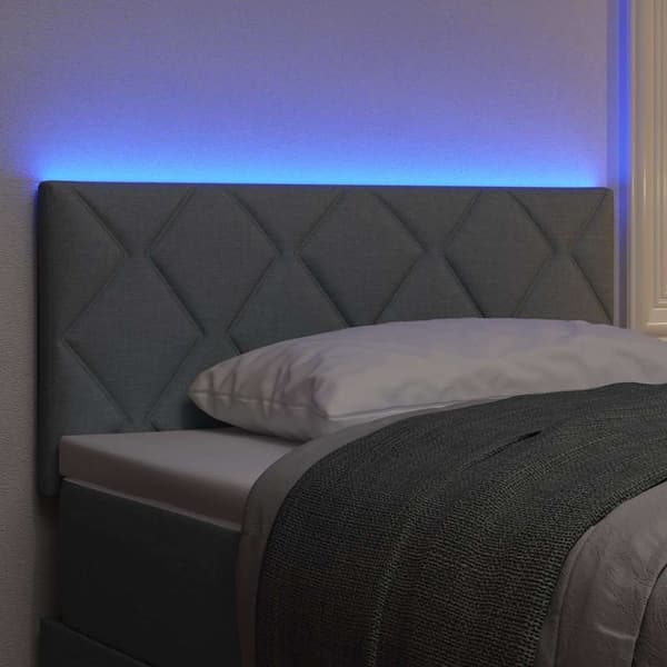 LED huvuddyna Ljusgrå 90 cm tyg