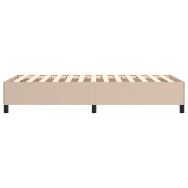 Boxspring-sängram cappuccino 100x200 cm konstläder