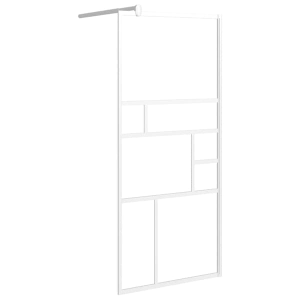 Duschvägg 90x195 cm ESG-glas vit