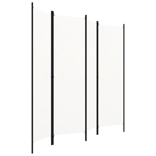Rumsavdelare 4 paneler vit 200x180 cm