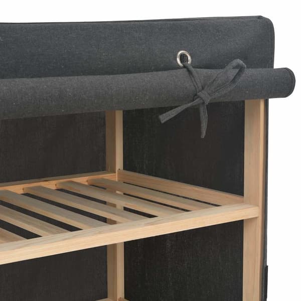 Skoförvaring med överdrag grå 79x40x80 cm tyg