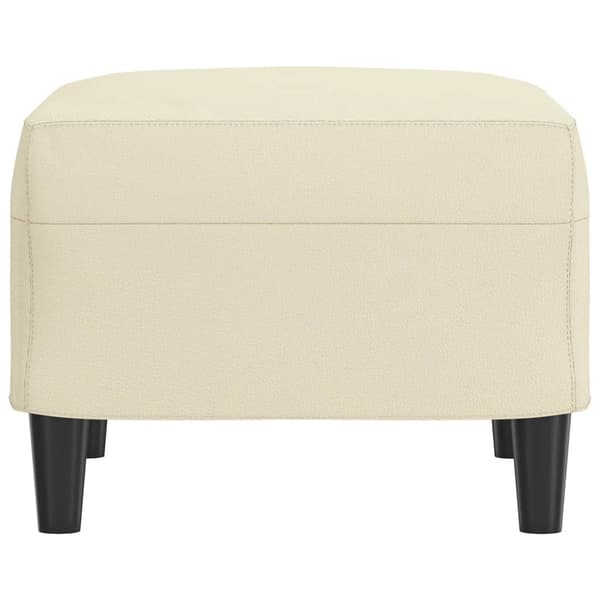 Fotpall gräddvit 60x50x41 cm konstläder