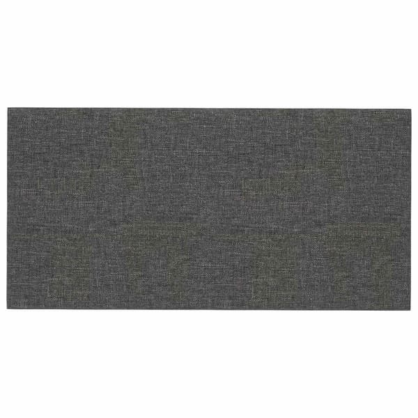 Väggsänggavel 12 pcs 30 x 15 cm Mörkgrå tyg