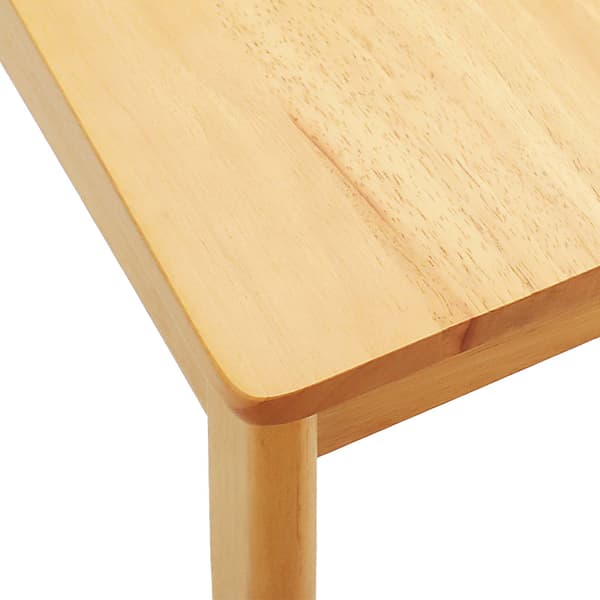 Matstol 2 pcs Naturfärg Massiv Gummiträ