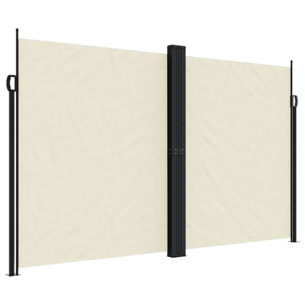 Infällbar sidomarkis 200x600 cm gräddvit