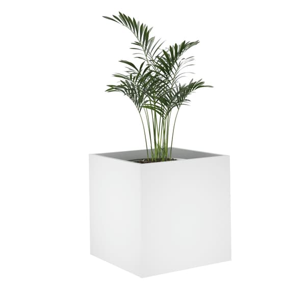 Odlingslåda vit 40x40x40 cm konstruerat trä