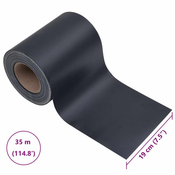 Trädgårdens integritetsskärmar 70 x 0,19 m PVC Mörkgrå
