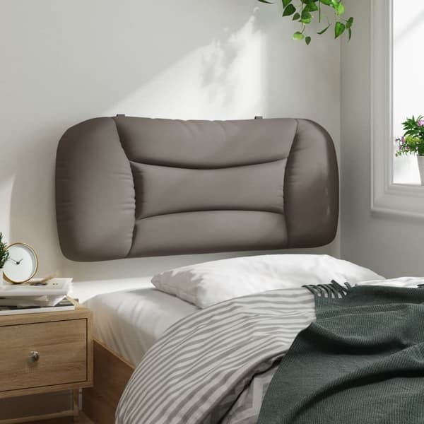 Headboard Cushion "Hvar" Taupe 80 cm Fabric