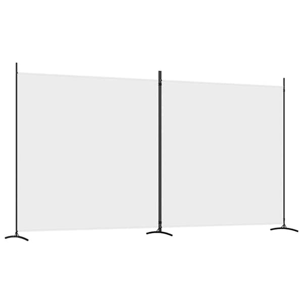 Rumsavdelare 2 paneler vit 348x180 cm tyg
