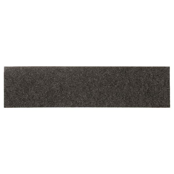 Trappmattor självhäftande 15 st 76x20 cm antracit rektangulära