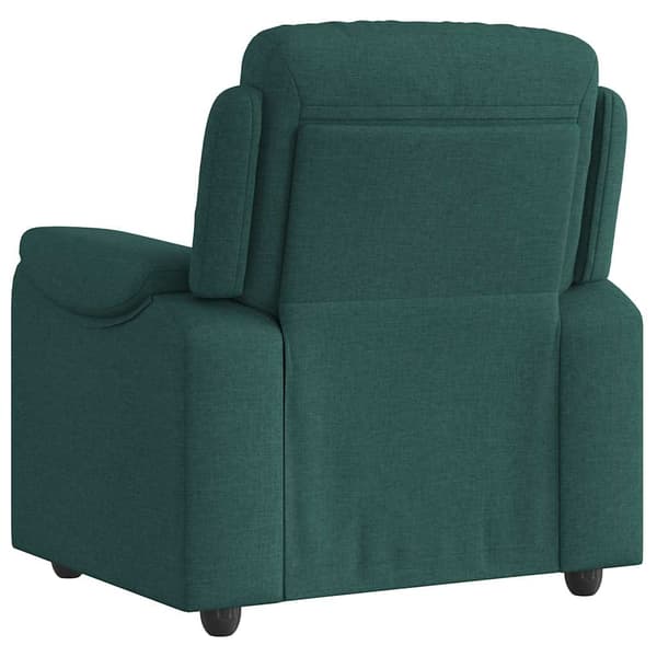 Reclinerfåtölj mörkgrön tyg