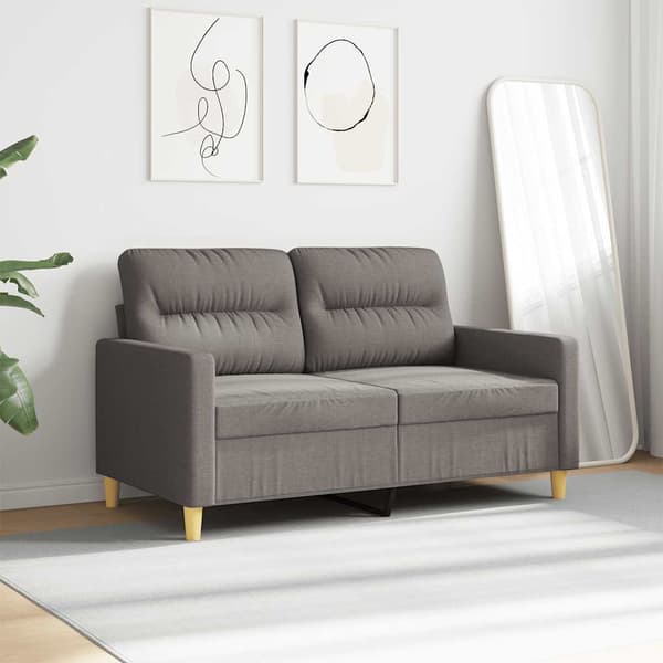 2-sitssoffa taupe 120 cm tyg
