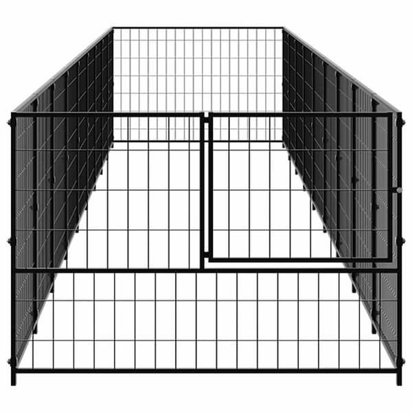 Hundgård svart 9 m² stål