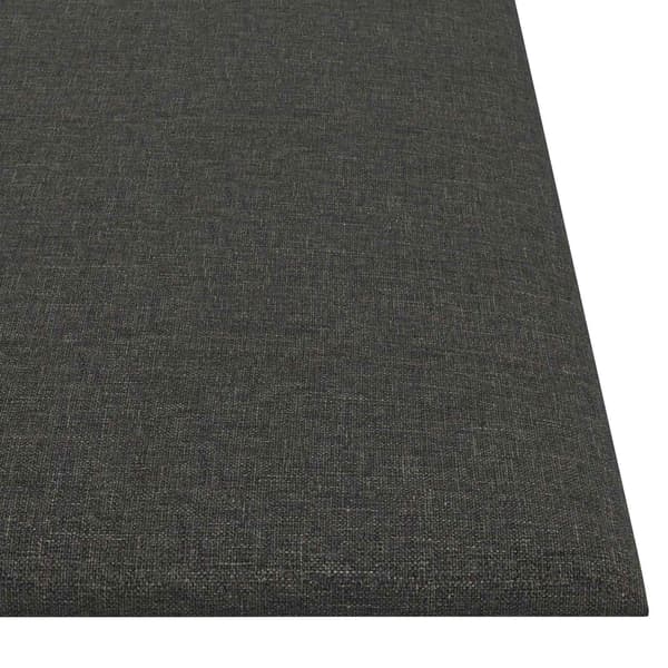 Väggsänggavel 12 pcs Mörkgrå 30 x 30 cm tyg