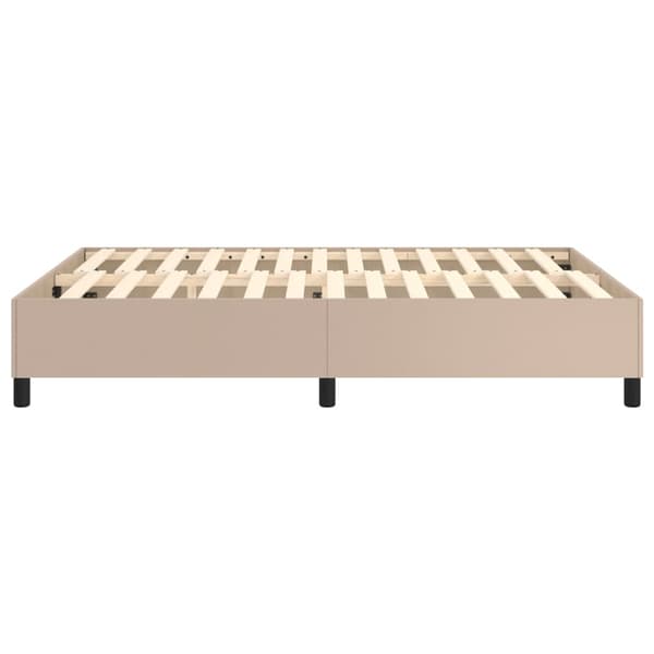 Boxspring-sängram cappuccino 140x200 cm konstläder