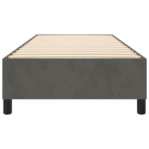 Boxspring-sängram mörkgrå 80x200 cm sammet