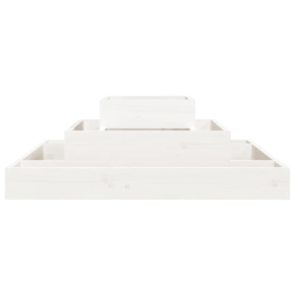 Odlingslåda vit 80x80x27 cm massiv furu
