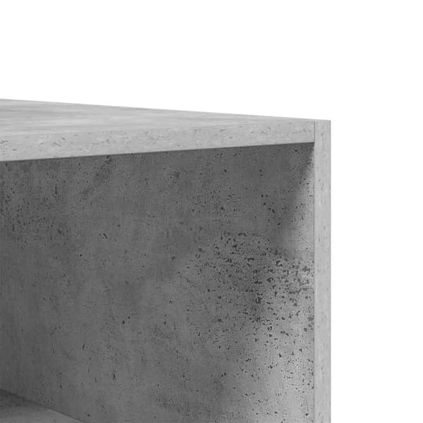 Garderob betonggrå 100x50x200 cm konstruerat trä