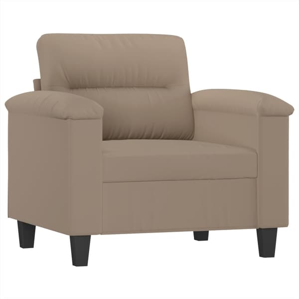 Soffgrupp med kuddar 4 delar Taupe mikrofibertyg
