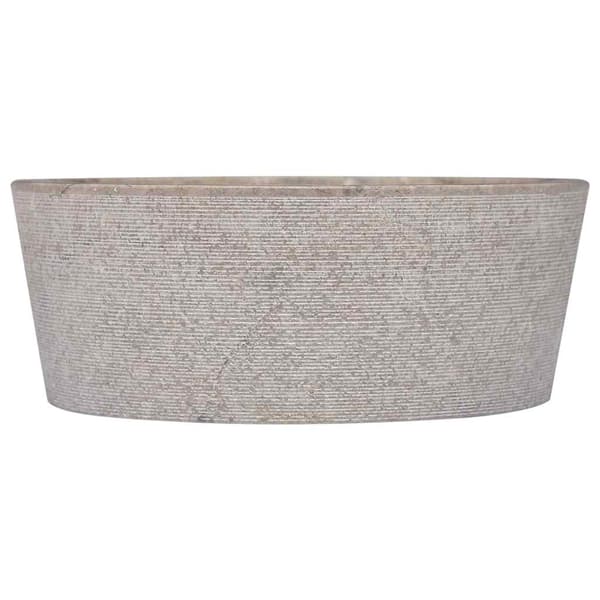 Handfat grå Ø40x15 cm marmor