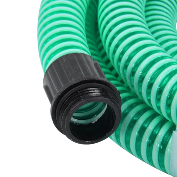 Sugslang med kopplingar mässing grön 1,1" 4 m PVC