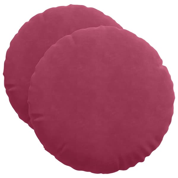 Sittkuddar 2 pcs Vinröd Ø50 x 19 cm Sammet