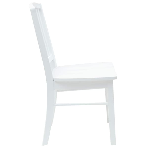 Matstolar 2 pcs Vit 50 x 52,5 x 91 cm Massiv Gummiträ