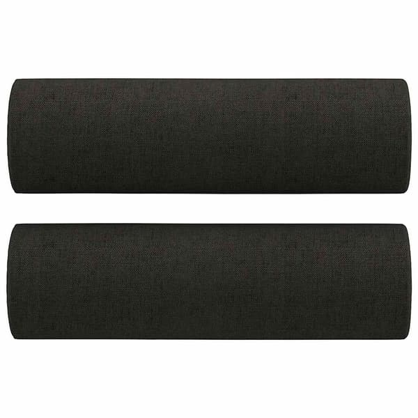 2-sits soffa med prydnadskuddar svart 140 cm tyg