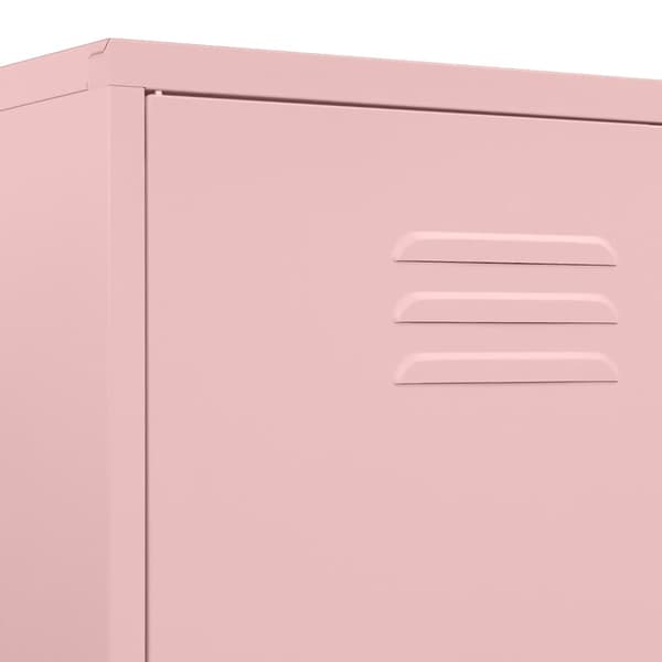 Garderob 90x50x180 cm rosa stål