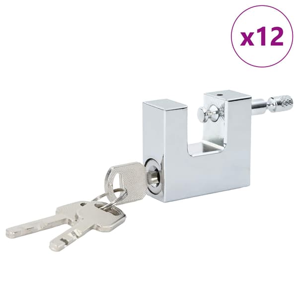 Hänglås 12 pcs Silver Stål