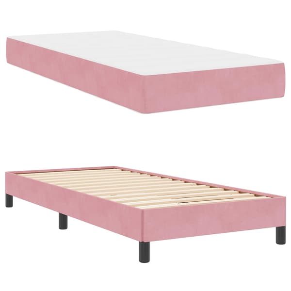 Bäddfjäder med madrass Rosa 80 x 200 cm tyg
