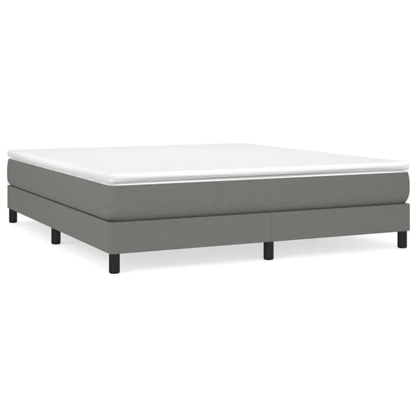 Boxspring-sängram mörkgrå 180x200 cm tyg