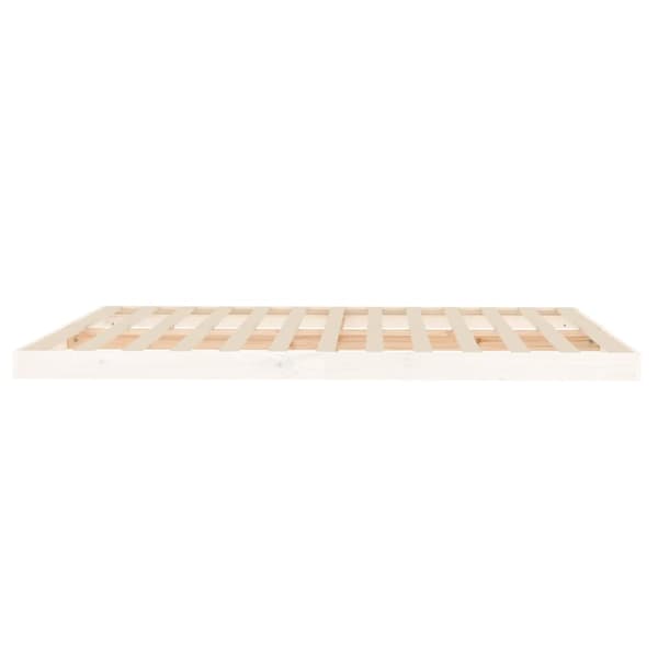 Sängram vit 160x200 cm massiv furu