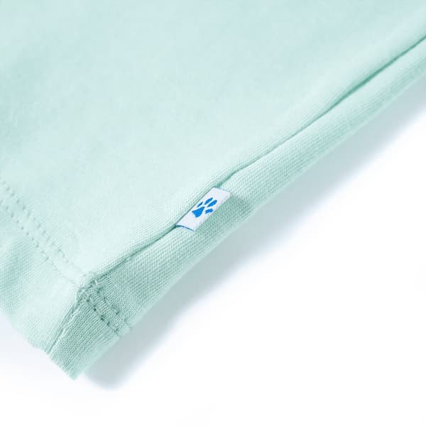 T-shirt för barn ljus mintgrön 140