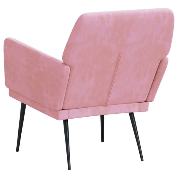 Fåtölj rosa 62x79x79 cm sammet
