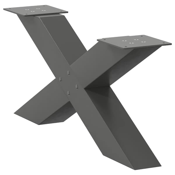 Soffbordsben X-formade 2 st antracit 70x(30-31) cm stål